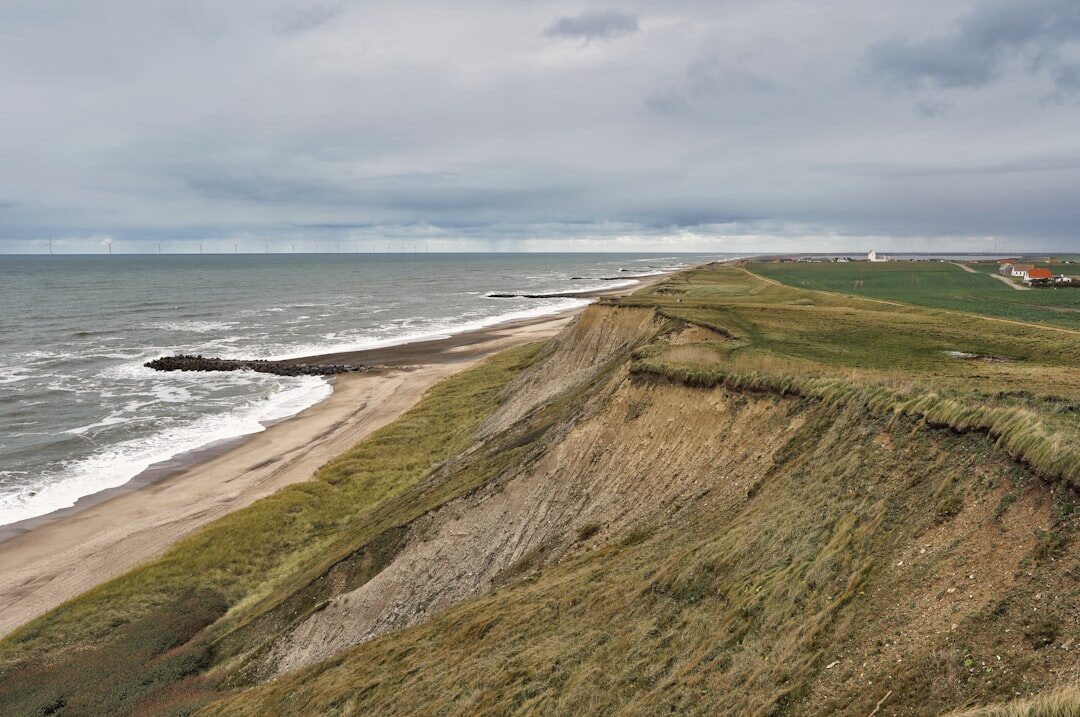 Dramatic coastal cliffs along the Danish shoreline