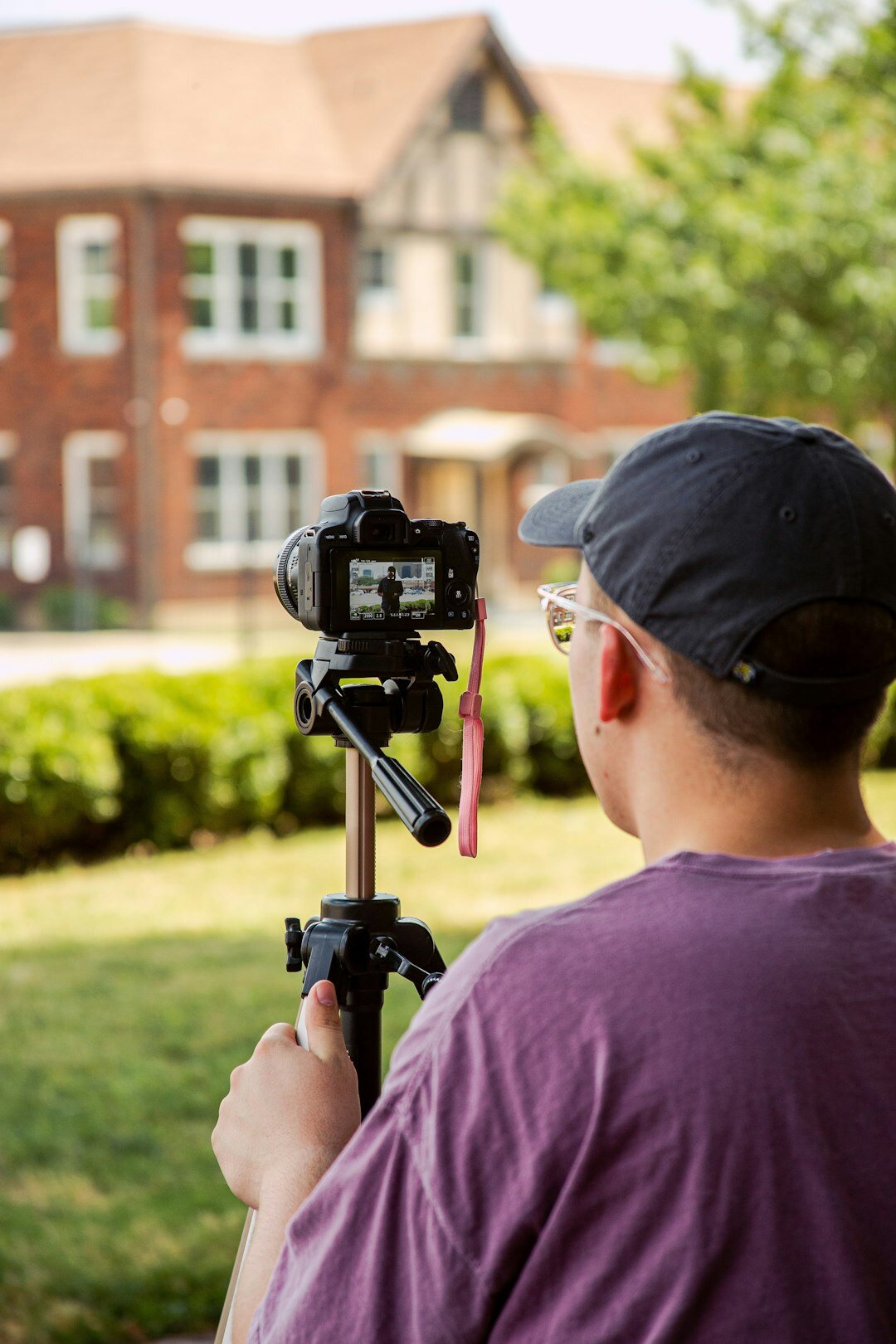 photographer interviewing resident