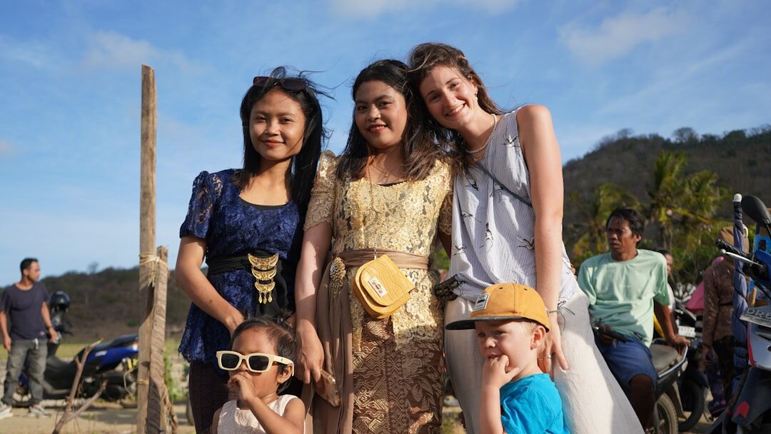 family in local neighborhood