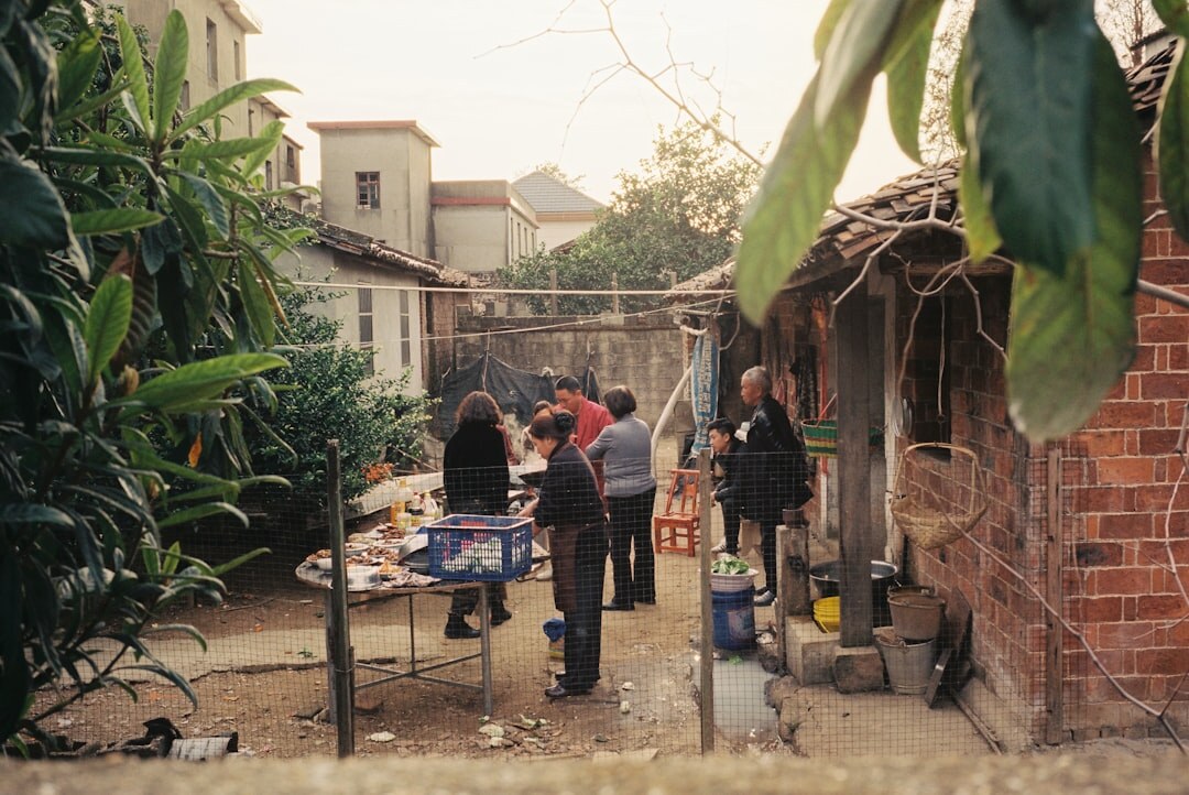 family in neighborhood